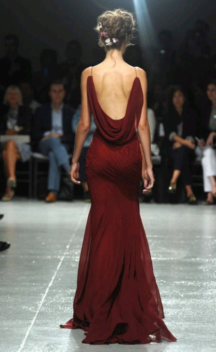 TingPo Wholesale Straps Burgundy Long Prom Dresses For Teens